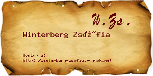 Winterberg Zsófia névjegykártya
