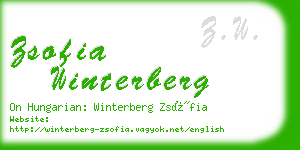 zsofia winterberg business card